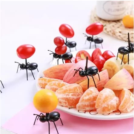 Espeto para Petisco de Formiga, Garfo Para Frutas E Petiscos Garfinho Para Frutas Queijos KIT 12 Unidades