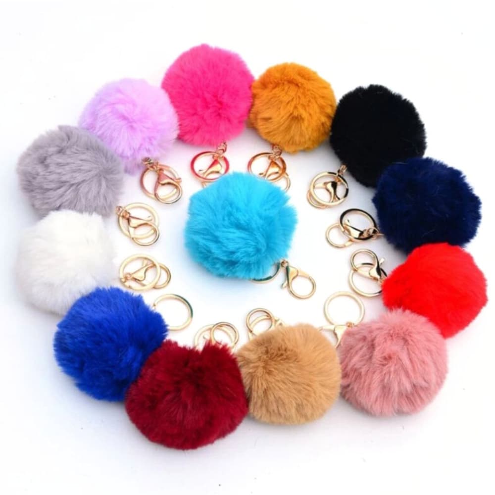 Chaveiro Pompom Macio Pelúcia