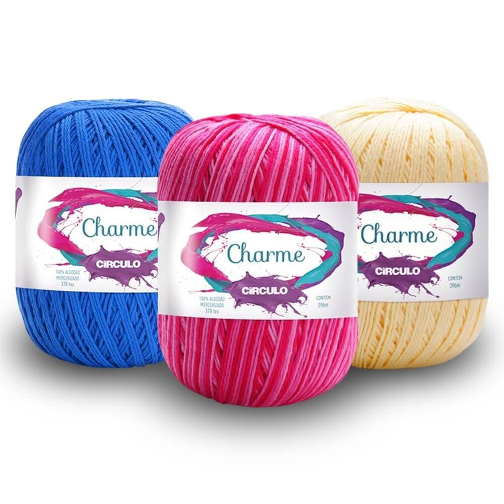 Linha Charme Circulo 100% Algodão Crochê Tricô 396m