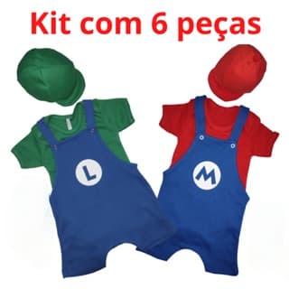 Body bebe / jardineira / temático/ 100% algodão/ 6 peças.