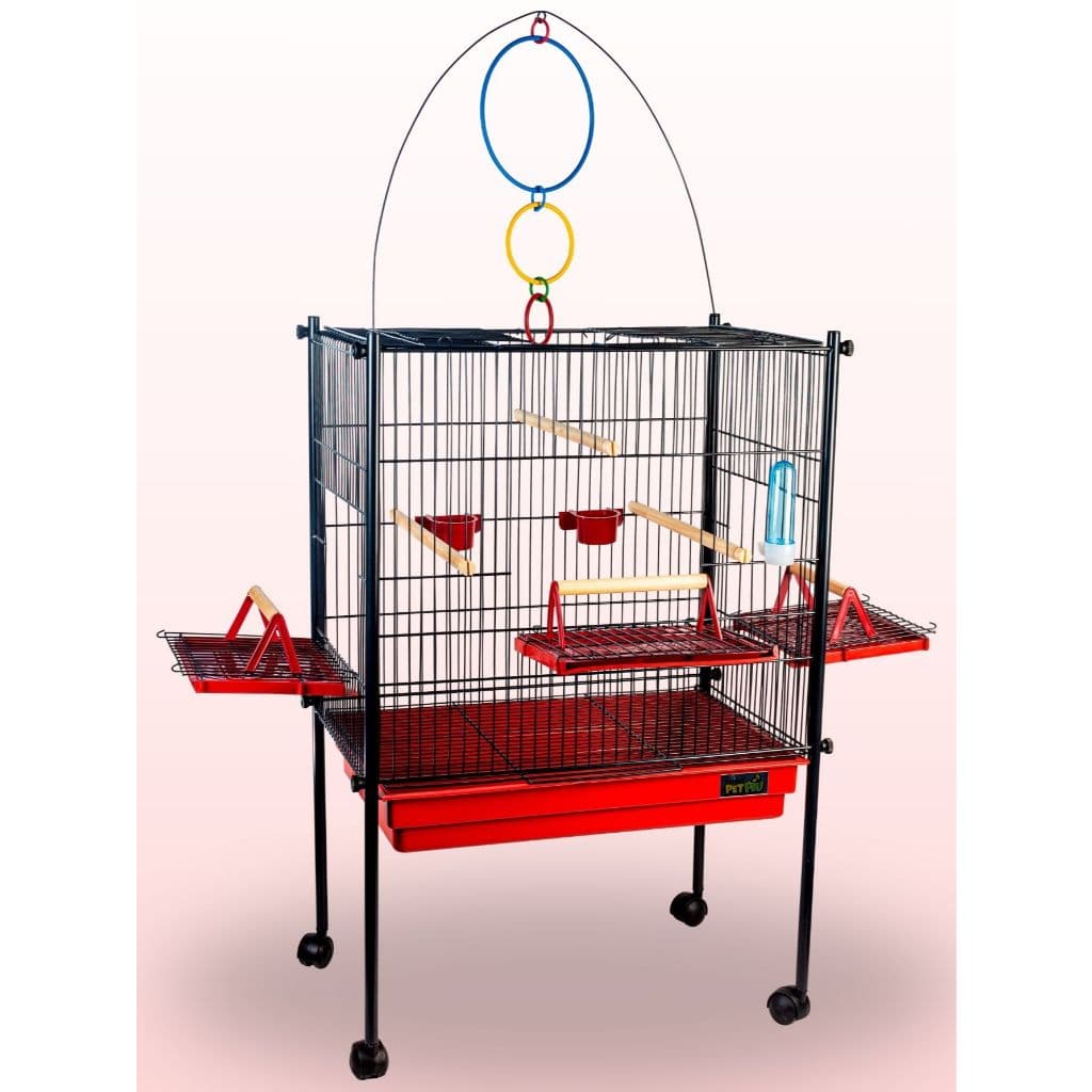 Viveiro Gaiola Calopsita Aves Triplex Black Grande PlayGround Durável JelPlast