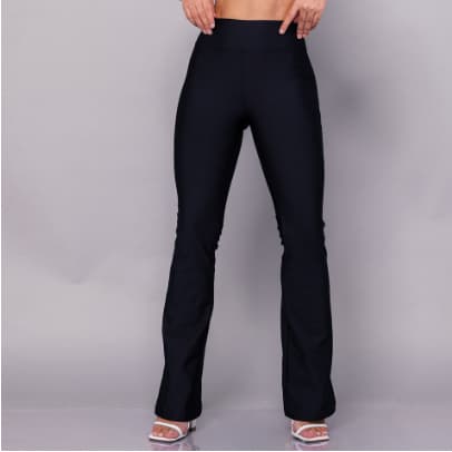 Calça Legging Flare Cintura Alta Bailarina Boca De Sino Feminina promoção