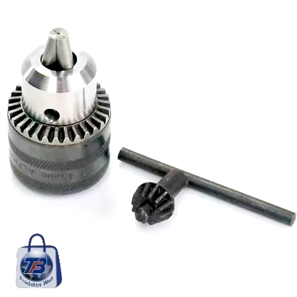 Mandril de Aço Com Chave Aperto Para Furadeira 3/8" 24 Dentes Bomvink