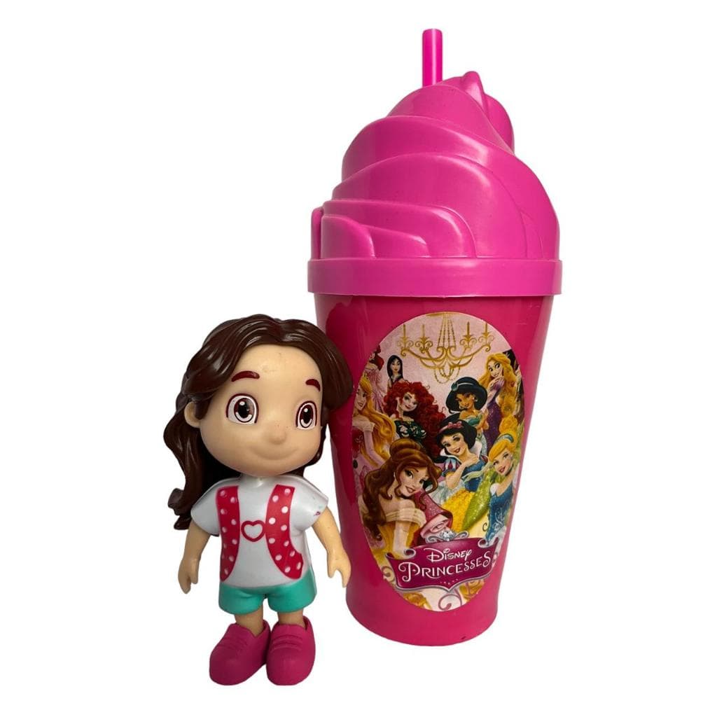 Kit Copo Chantilly Princesas e Boneca Estilo Maria Clara