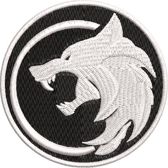 Patch Bordado lobo THE WITCHER Personalizado Jaqueta Colete Bolsa Mochila Motociclista Motoclube Cores