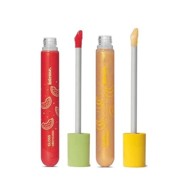 Gloss Brilho Labial  Melancia  e /ou Banana de Intense Frutas Surreais Feira de O Boticário