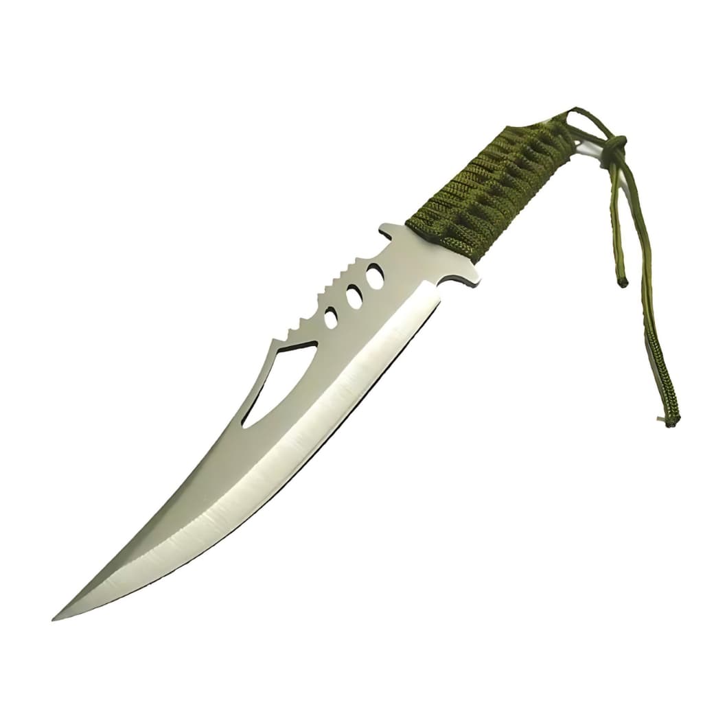 Faca Facão Rambo Militar  Artesanal Serrilhado Aço 440