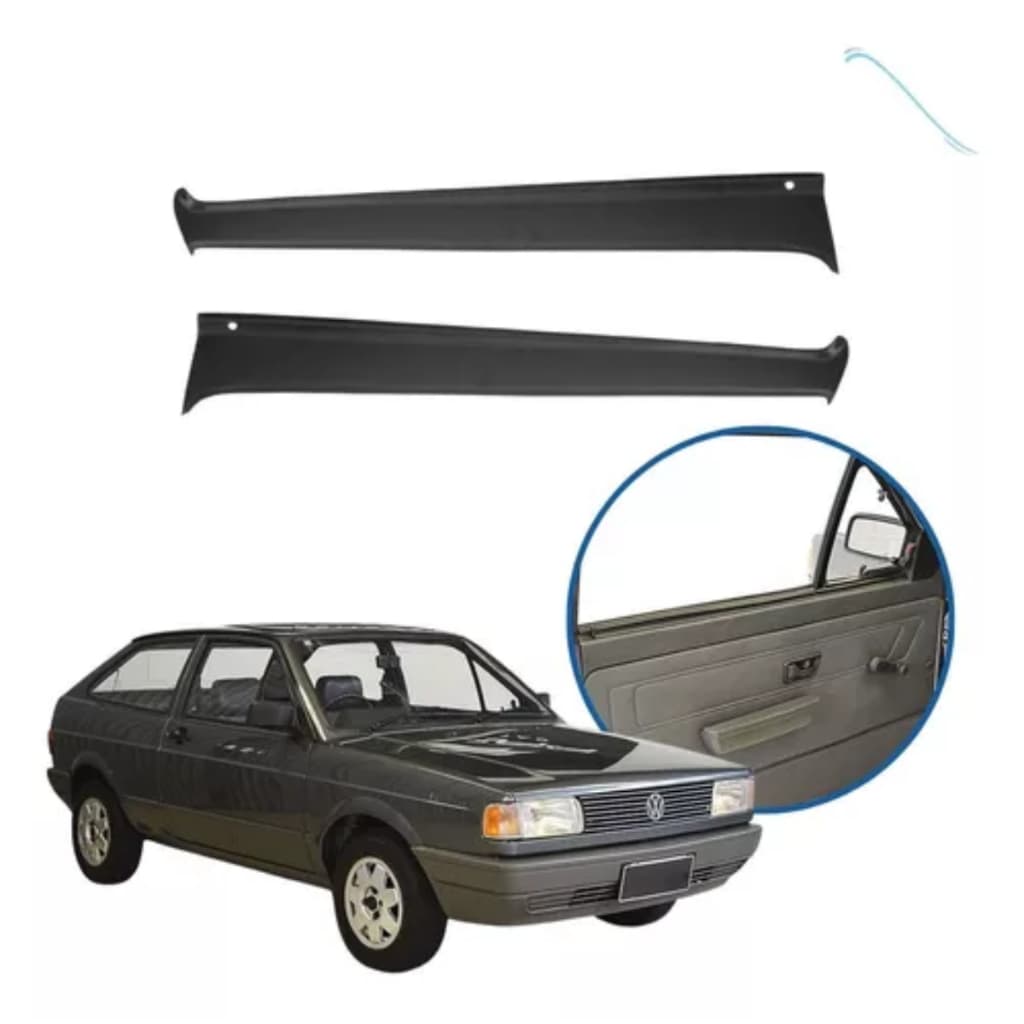 Par De Ombreira Preto Porta Gol Quadrado Parati Saveiro Cl 1980 81 82 83 84 85 86 87 88 89 90 91 92 93 1994