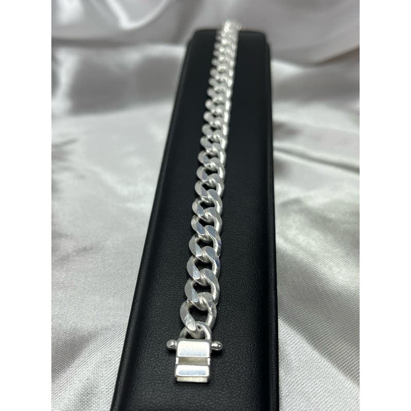 Pulseira Grumet 1x1/ 10mm Fecho Gaveta Trava Tripla Prata 925 Mista