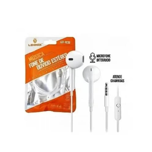 kit 20 FONE DE OUVIDO COM MICROFONE LEHMOX LEF-1030