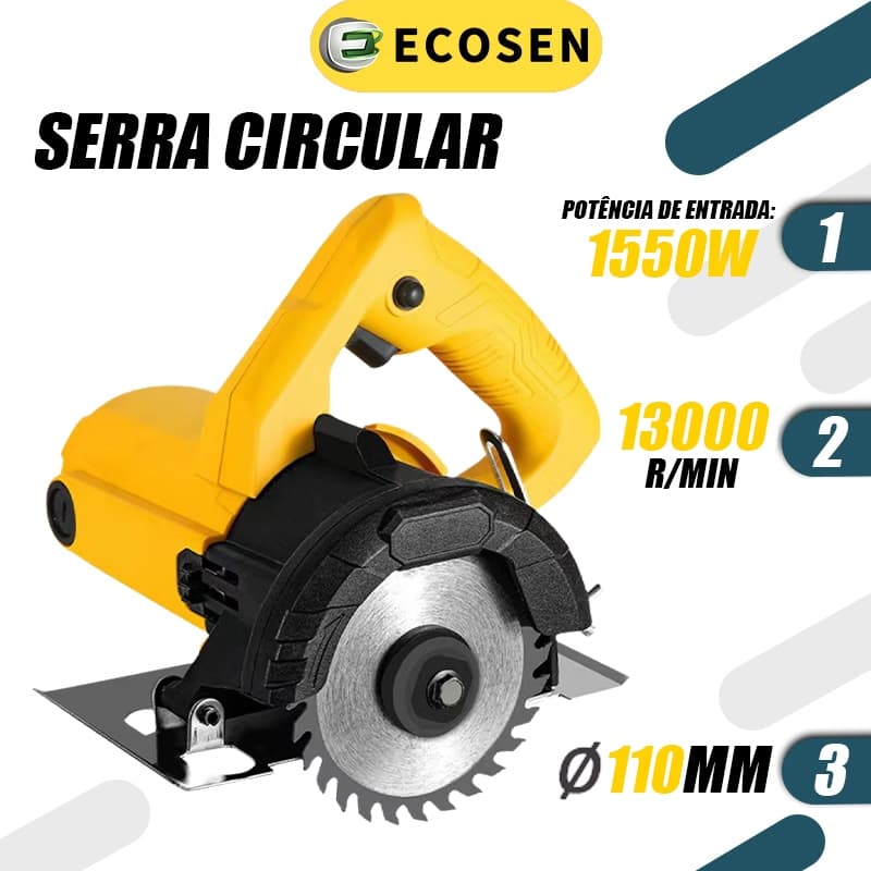 Serra Mármore 110mm 1560w Madeira Concreto 12000rpm Worker 110V/220V