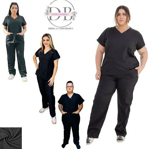 Calça E Camisa Pijama Cirúrgico Unissex Scrub Uniforme Profissional 10