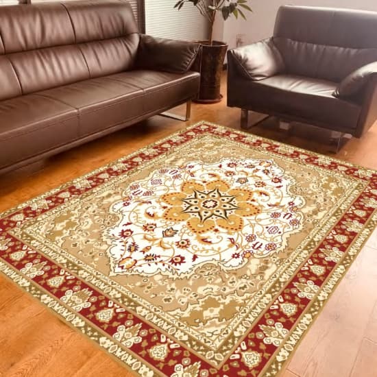 Tapete Belga Sala 2,00 x 1.40tm Super Luxo Antialérgico e antiderrapante estilo indiano