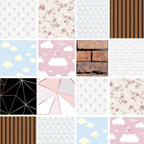 Papel de Parede Autocolante Gemétrico Lavável Quarto Sala 3mx50cm