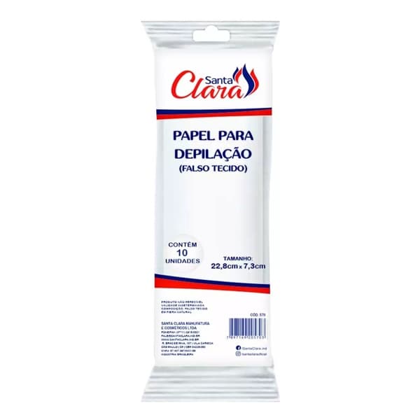Papel Para Depilação Falso Tecido C/10  Santa Cara Ref 0570