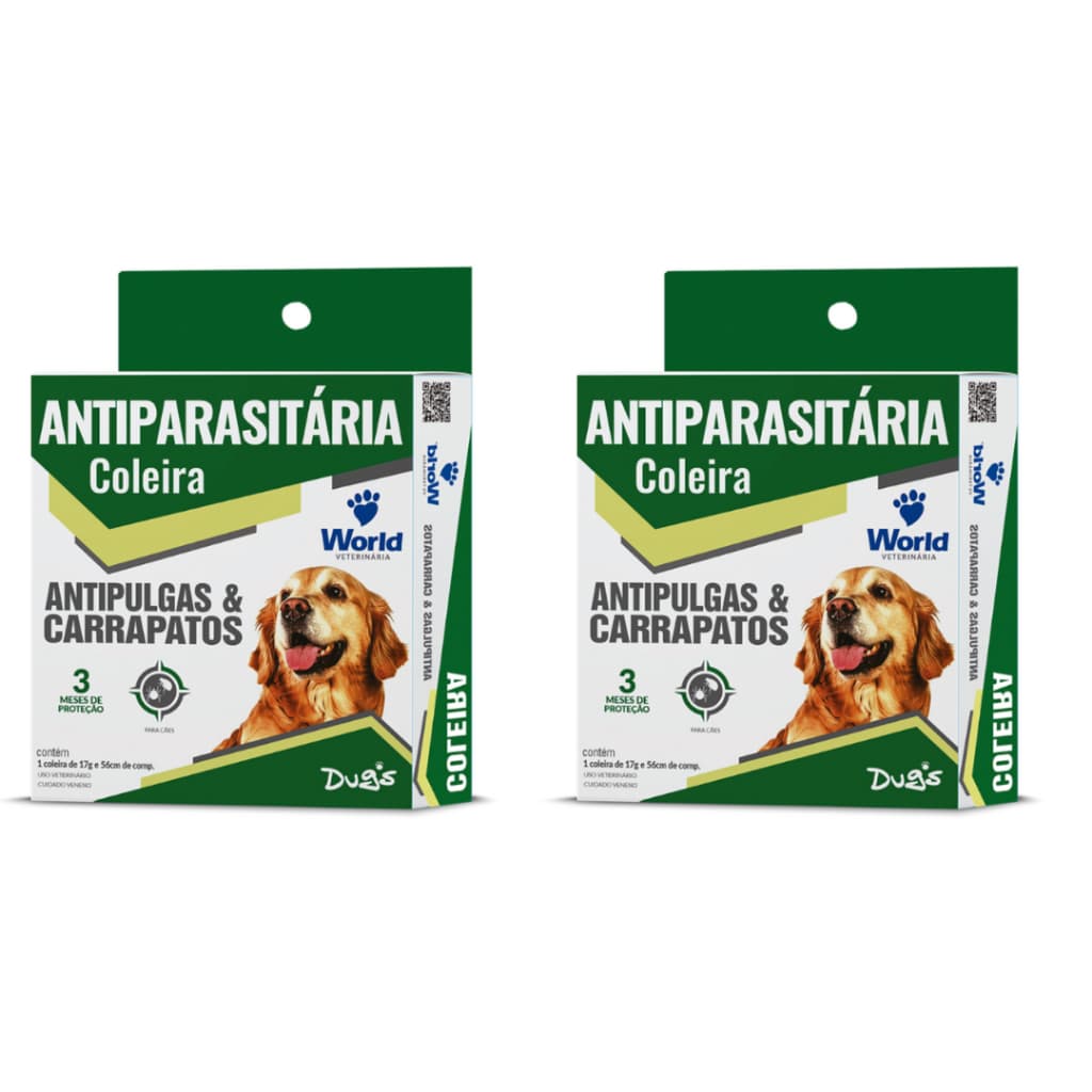 Kit Coleira para cachorro Antipulgas E Carrapatos Dugs