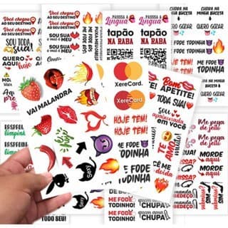 147 Tatuagem Temporárias Íntima - Tatuagem Falsa Prova d Agua SEX SHOP
