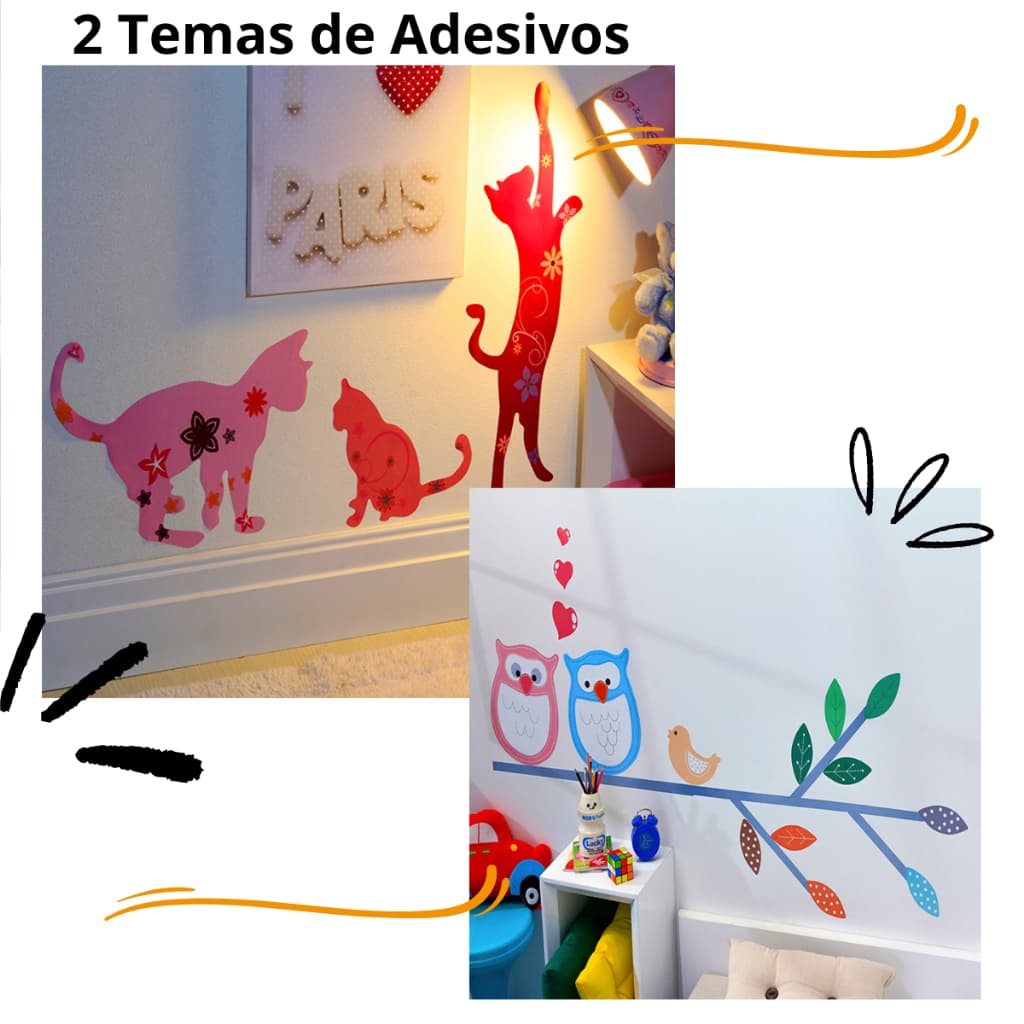 Adesivo Infantil Papel de Parede Escolar Parede Porta Reaplicável Régua De Altura Crescimento Bebe Menino Menina