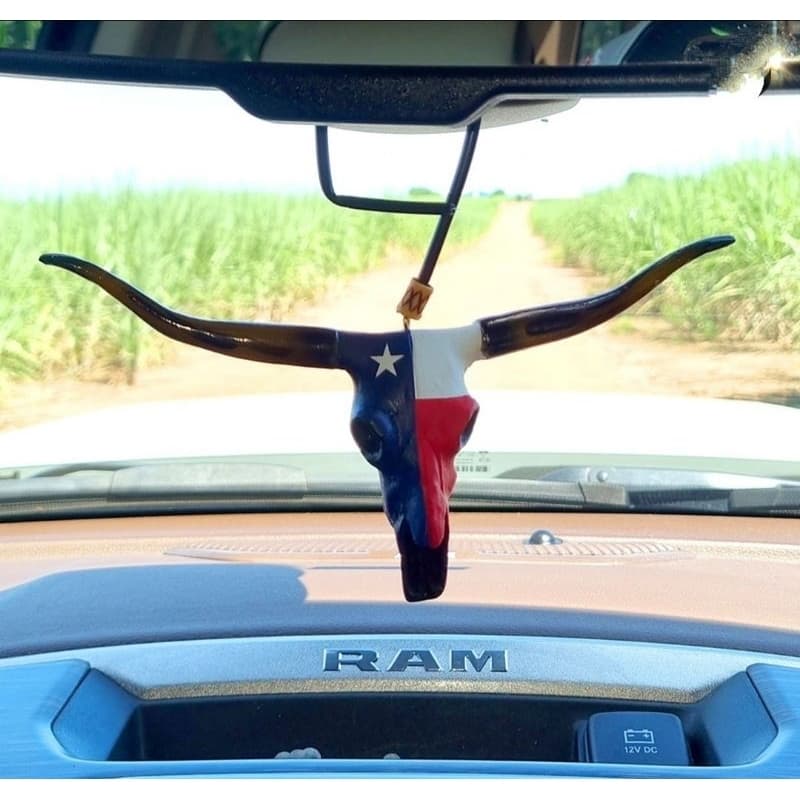 Pingente Retrovisor de Automóveis Caveira de Touro Texas