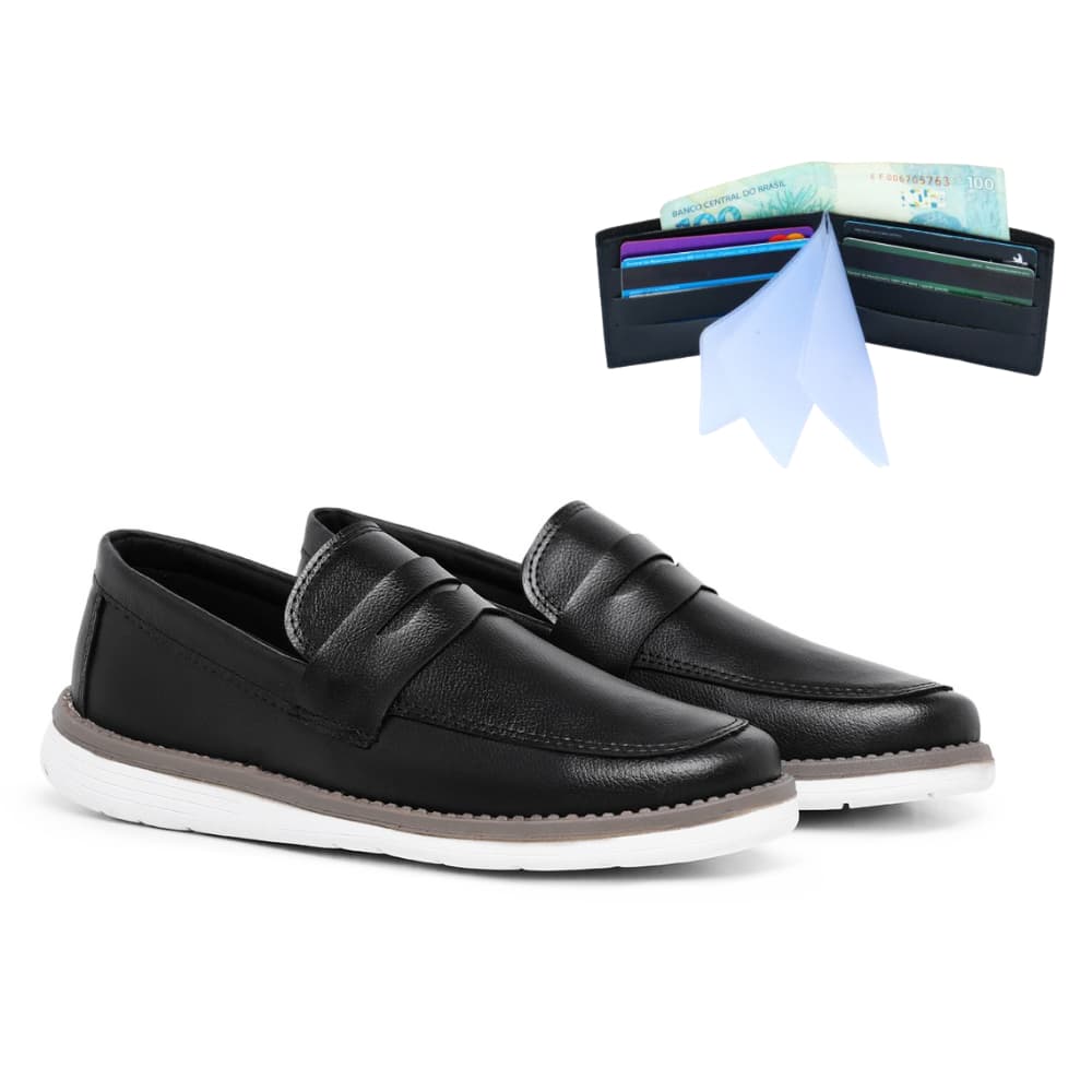 Sapato Oxford Masculino Elegante Mocassim De Couro Legitimo Com Solado Costurado Macio Super Leve e Elastico Ajustável