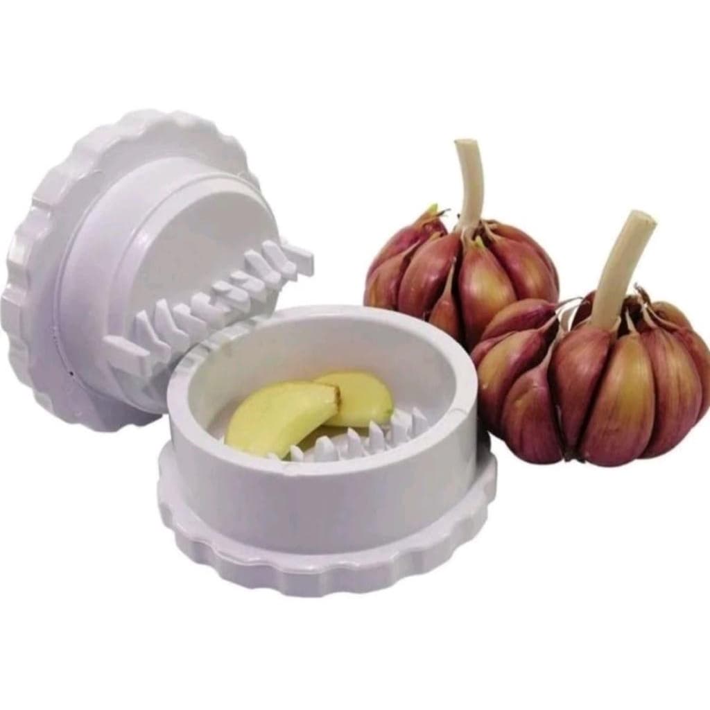 Kit 2 Mini Processador Triturador de Alho Cebola Manual Amassador Moedor Tempero
