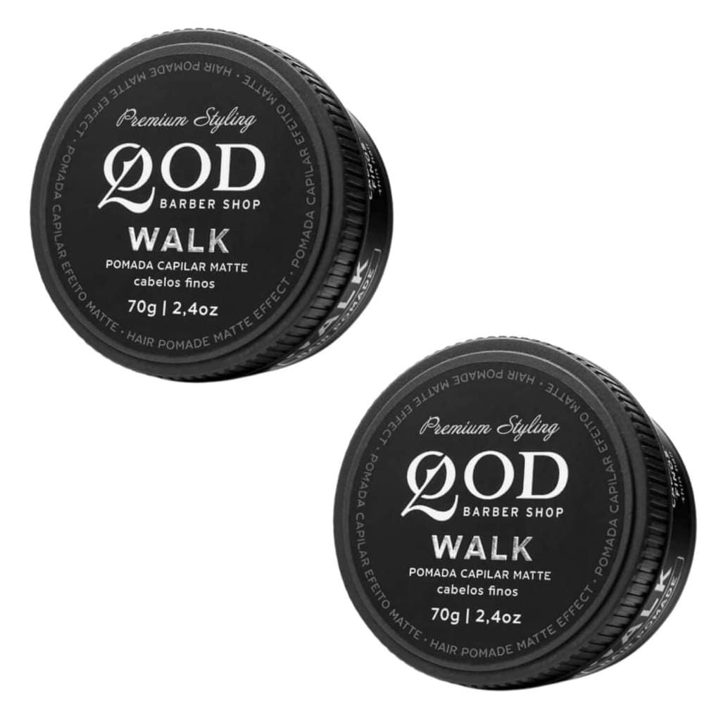 Pomada Modeladora QOD Walk Matte Fixação Média - Qod Barber Shop - 2 unidades