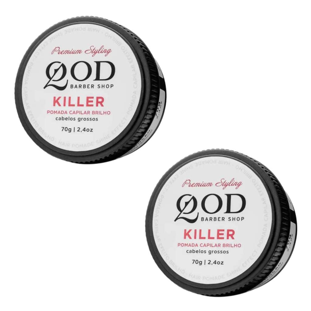 Pomada Modeladora Cabelo Qod Killer Brilho Fixação Alta - 2 Unidades