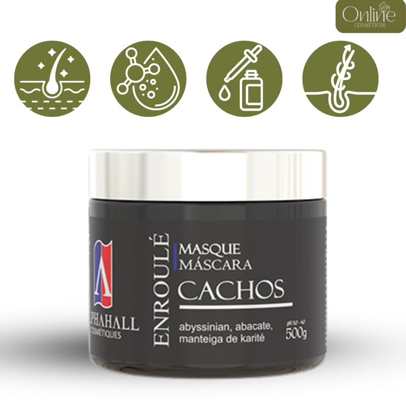 Hidratação Enroulé Cachos Tradicional Máscara 500g Alphahall