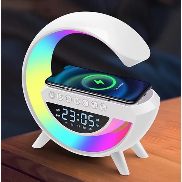 Caixa de Som e Luminária G-Speaker C/ Relógio Atmosphere Smart Bluetooth 3 em 1