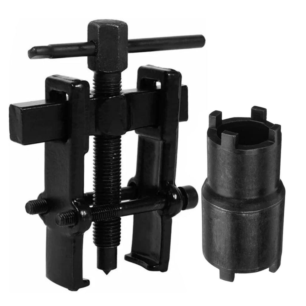 Chave Ferramenta Extratora Rolamentos Polias 2 Mandíbulas Castelo 125/150 Dupla 20X24mm Bomba Porca