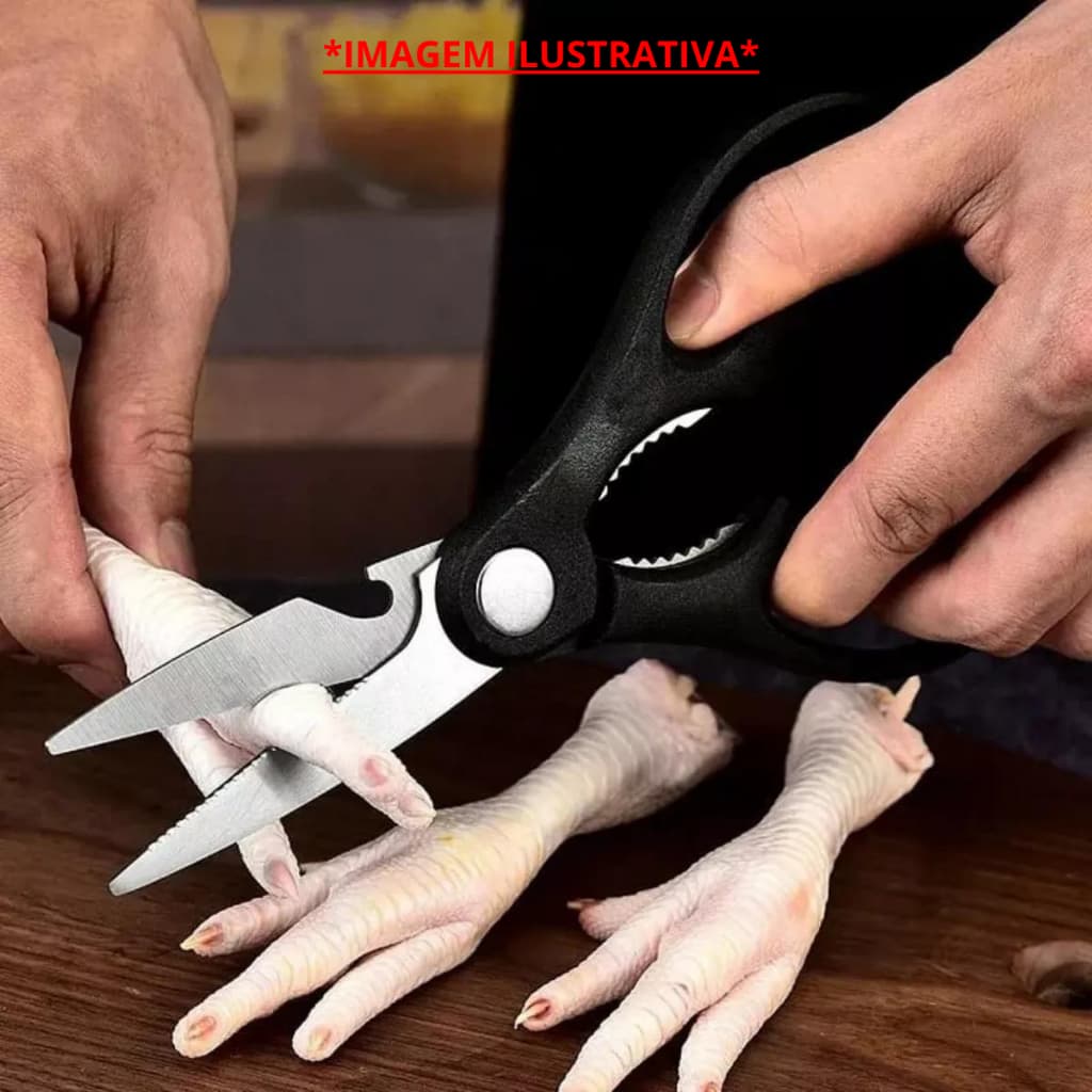 Tesoura Culinária Para Desossar Frango Cozinha Temperos PROMOÇÃO