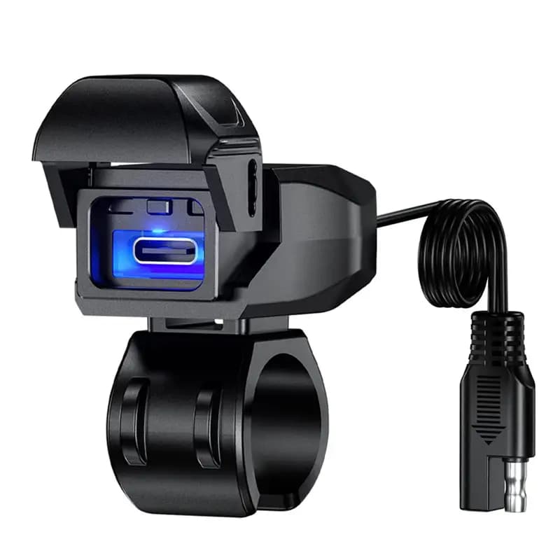 Carregador De Celular Turbo Para Moto com Tomada TIPO-C