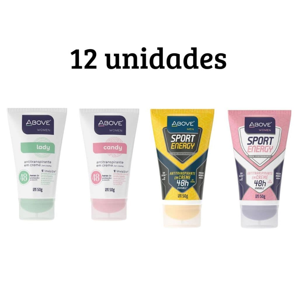 Antitranspirante em Creme Above 50 gr 12 Unidades