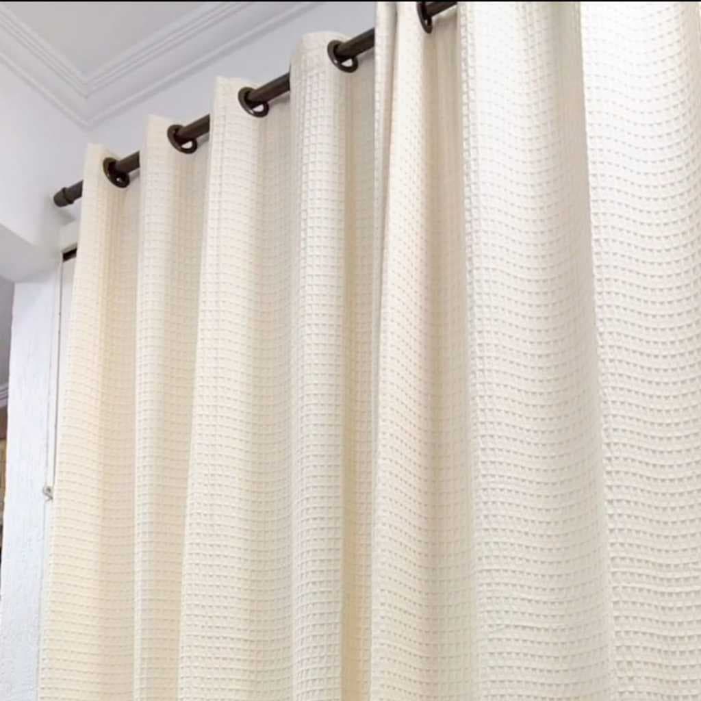 Cortina de Algodão Para Sala Quarto Escritório