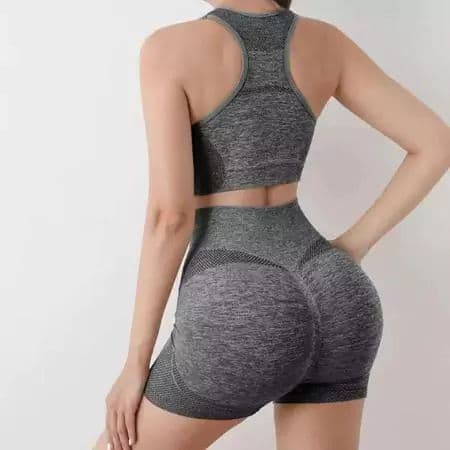 Conjunto Academia Feminino Short e Top Fitness Cintura Alta Suplex básico em diversas cores