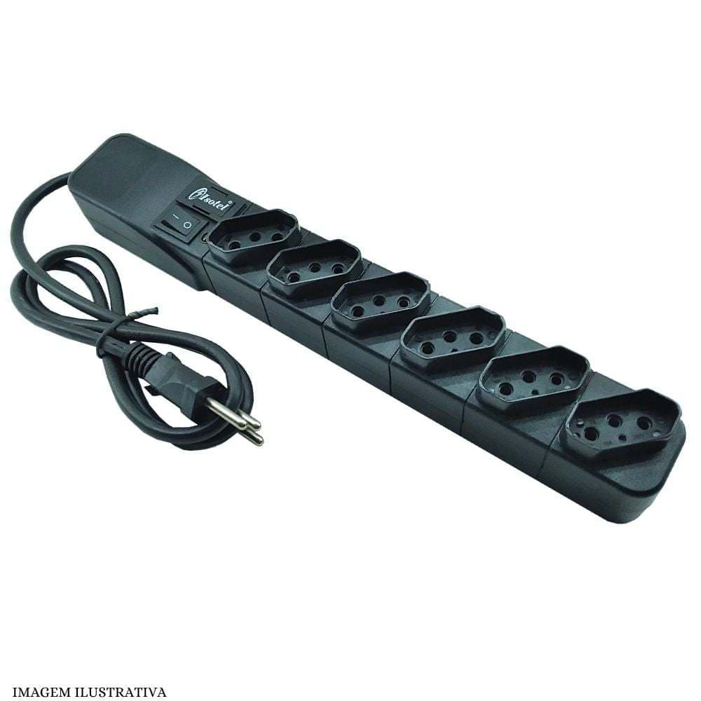 Filtro de Linha 6 Tomadas Bivolt 10A