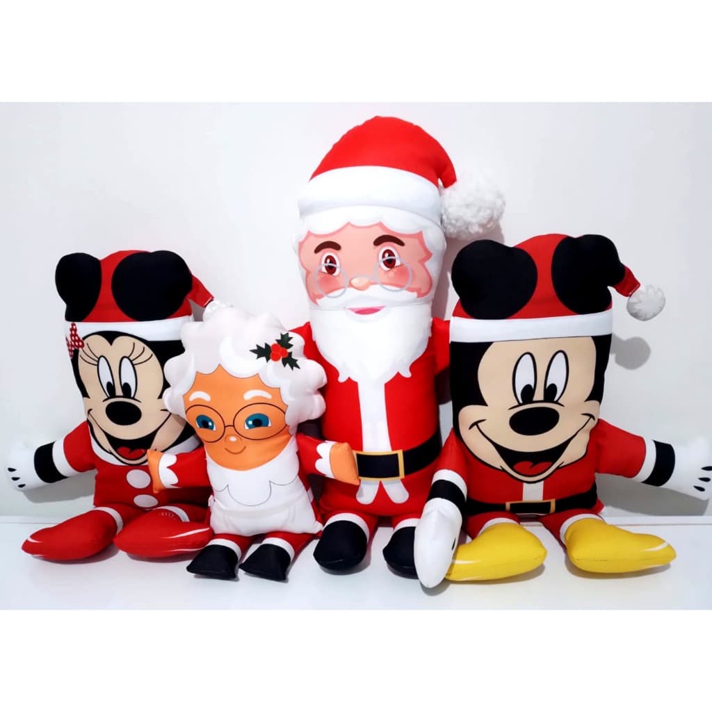 NANINHA ALMOFADA PAPAI NOEL Mickey Mouse,MINNIE NOEL BONECOS NOEL