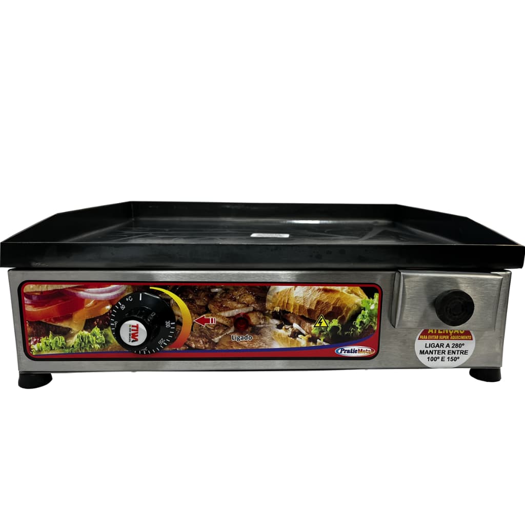 Chapa Elétrica 40x35 Sem Abafador - Para Lanches