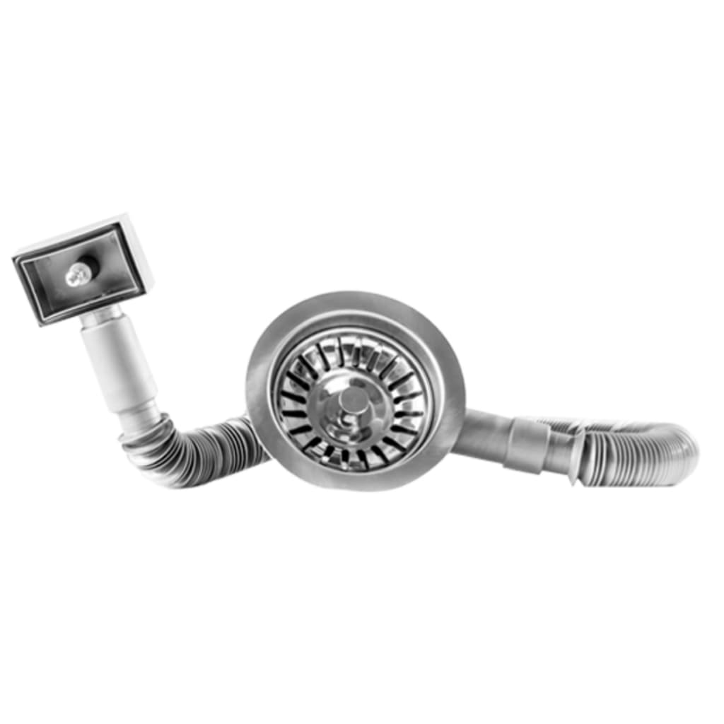 Válvula Escoamento Inox Pia Cozinha 4.1/2 Puxador Cromado c/Ladrão