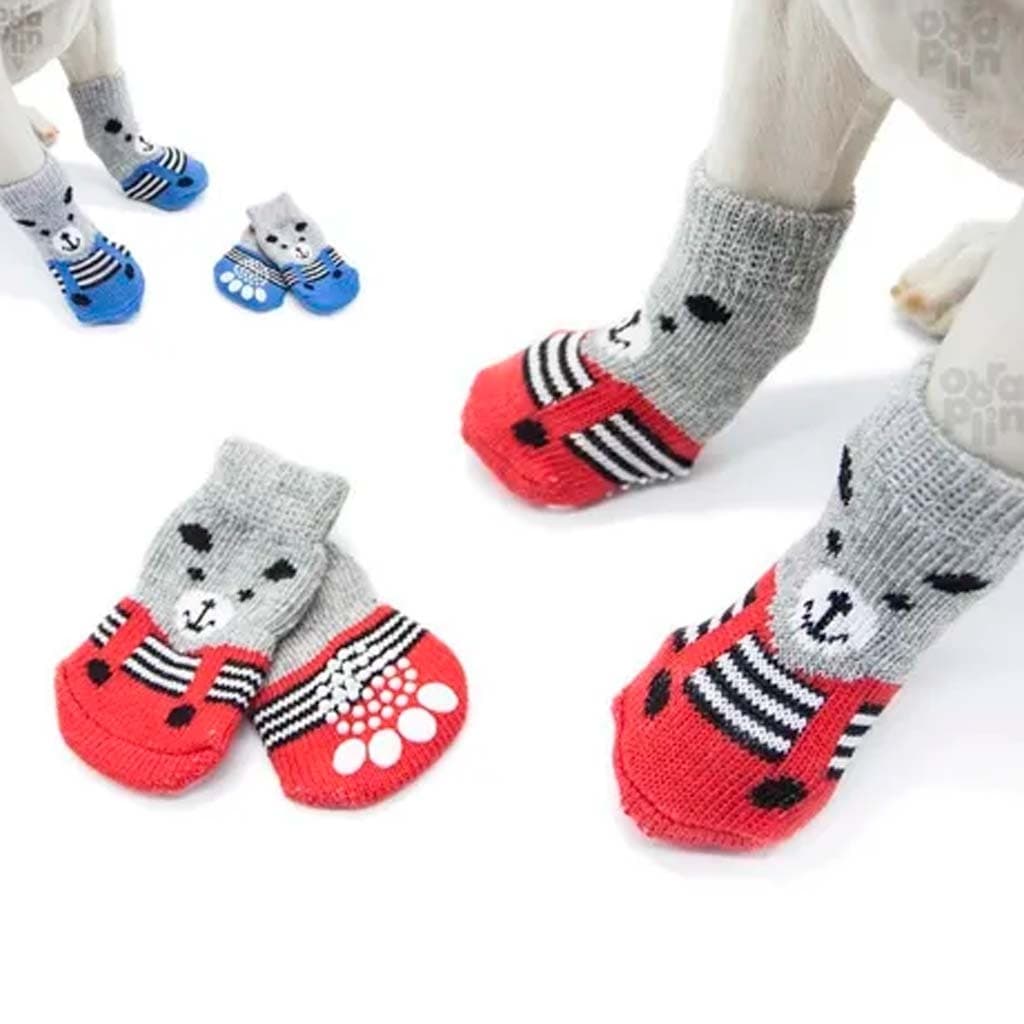 Meias Pet Antiderrapante Para Cachorro Gatos Tamanhos M E G