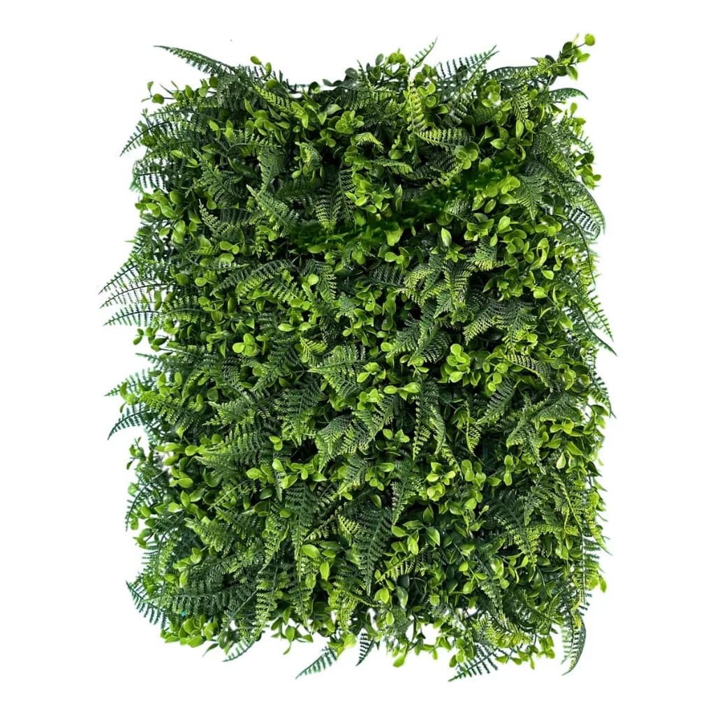 Placa de Mini Samambaia Eucalipto Luxo 40x60 Jardim Vertical Artificial Parede Verde Muro Ingles