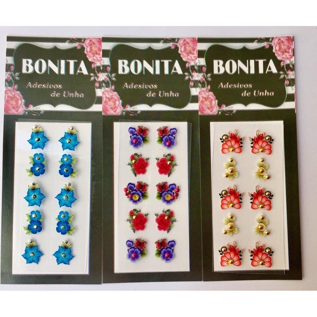 200 Adesivos de Unhas 3D Atacado e Revenda Desenho de Luxo para Decoração de Unha
