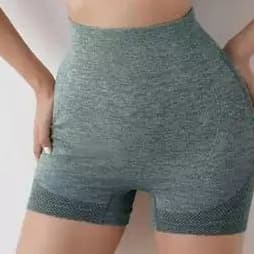 Short Leggings Esportivas Femininas de Cintura Alta com Secagem Rápida para Academia e Yoga- Modeladora Empina o Bumbum