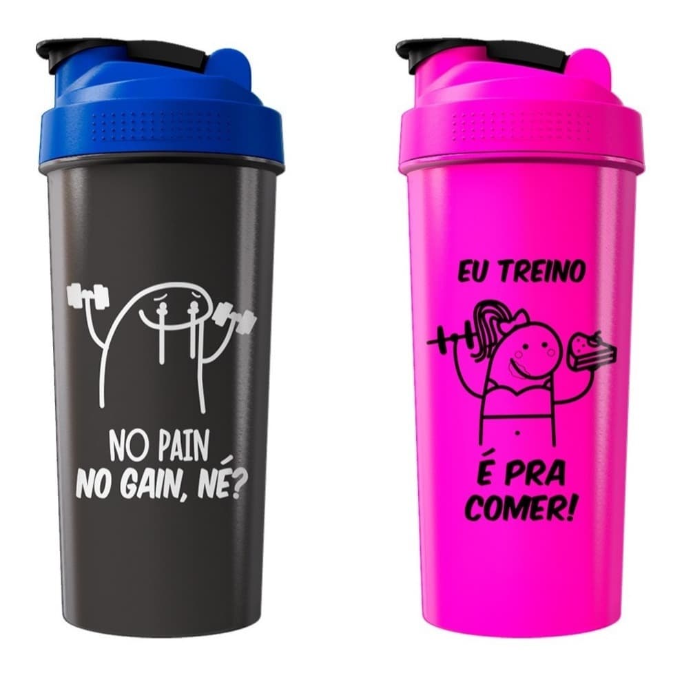 Kit 02 Coqueteleiras Shaker Academia Garrafa Agua