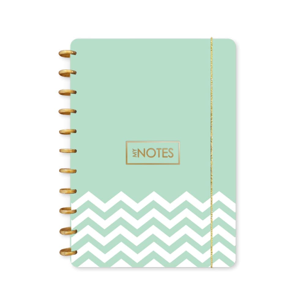 Caderno de Discos Flex Zig Zag Verde - Abyara Graf (tipo Caderno Inteligente)
