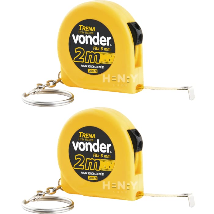 Kit com 2 Trenas Chaveiro Aço 2 Metros - Vonder