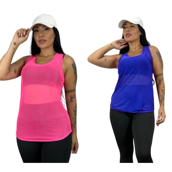 kit com três Camisetas de Tule Academia.