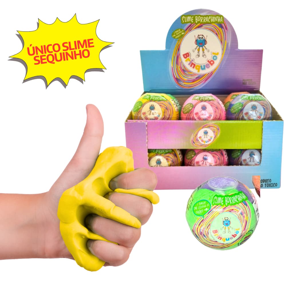 Slime Borrachinha Pula Alto Borracha Brinquedo Com 2 Cores