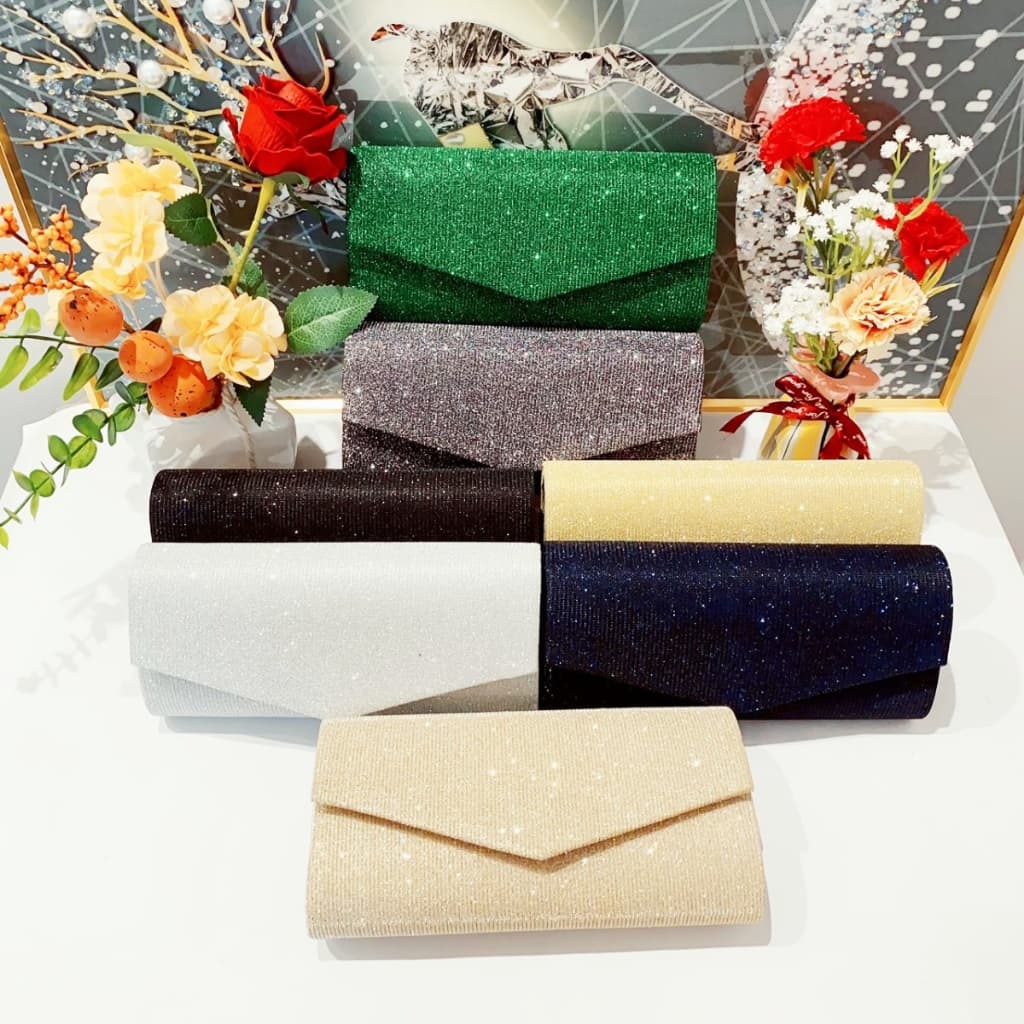 Bolsa Tiracolo / Carteira Feminina Com Glitter Para Festa / Banquete / CasamentoWT189-38