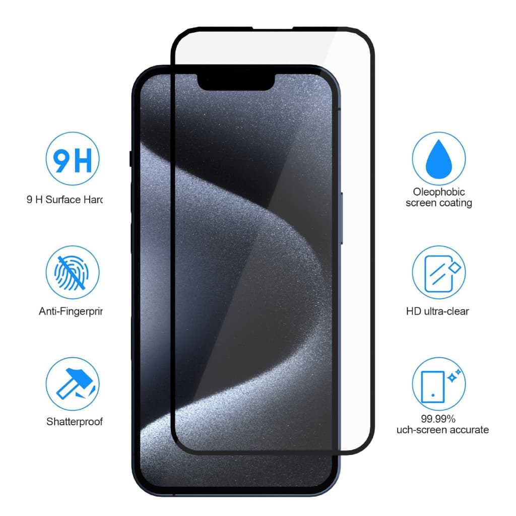 Kit 1 3 5 de filme de vidro 3D durável para iphone 11 12 13 PRO 11 12 13 PRO MAX  Película protetora